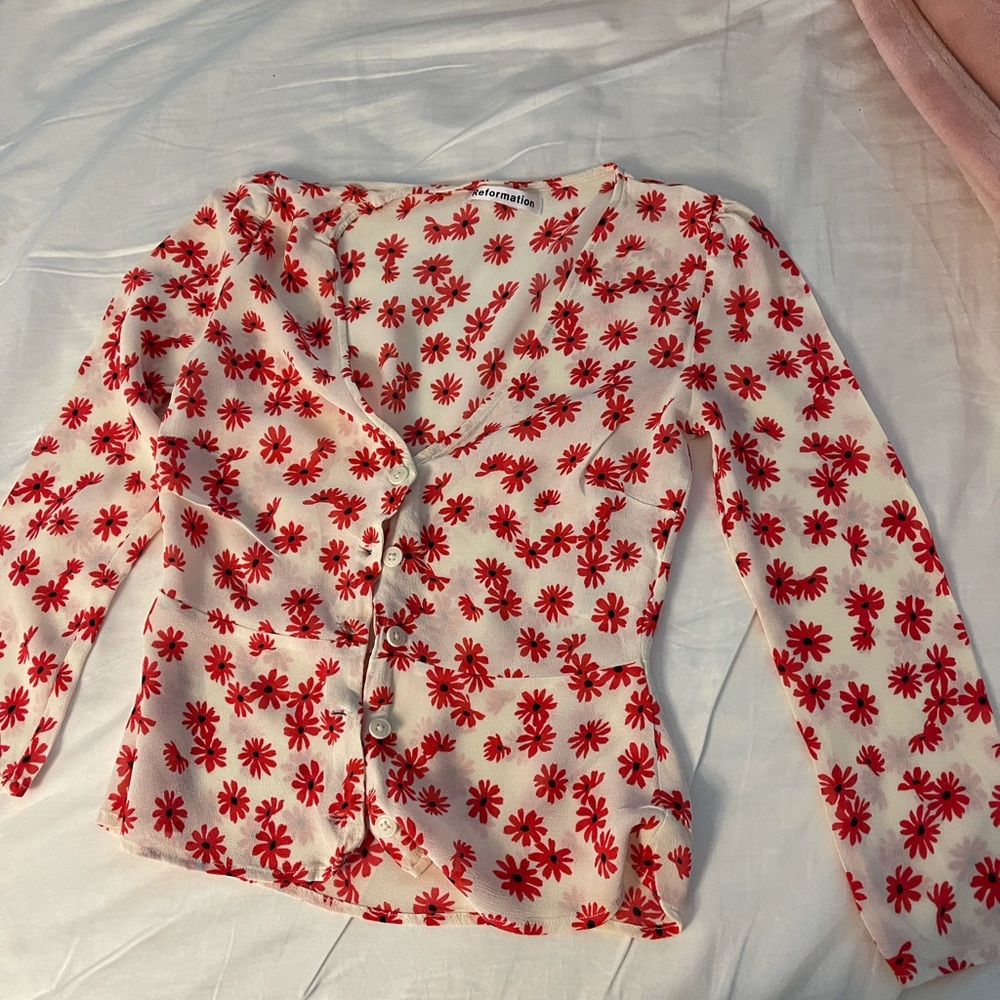 Reformation blouse.